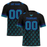 Custom Black 3D Pattern Aqua Personalized Authentic Football Jersey FBJ02-bc0faec